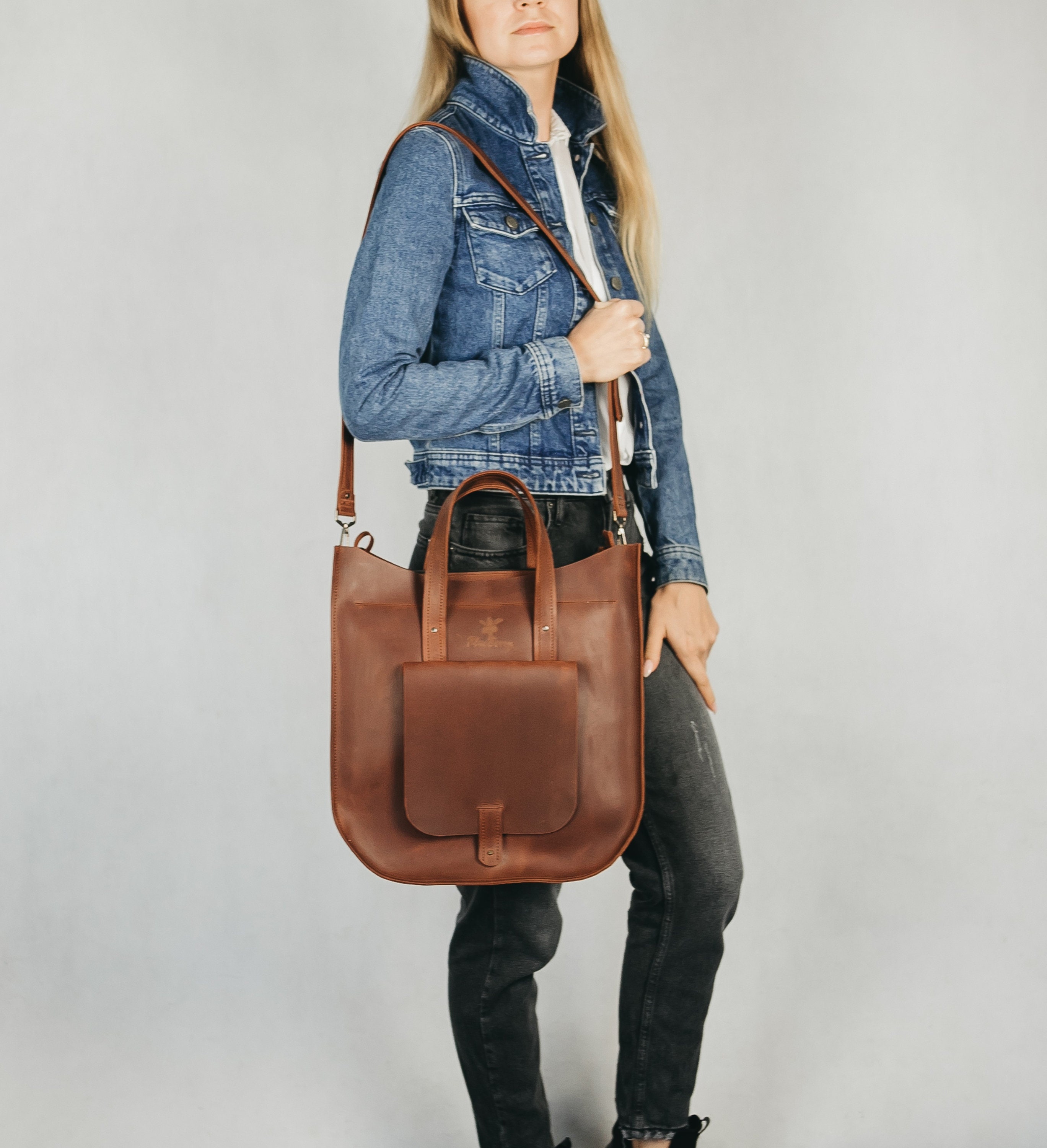 Borsa tote in pelle da donna, Borsa tote in pelle, Borsa tote a tracolla, Borsa in pelle per donna, Borsa fasciatoio in pelle, Borsa in pelle fatta a