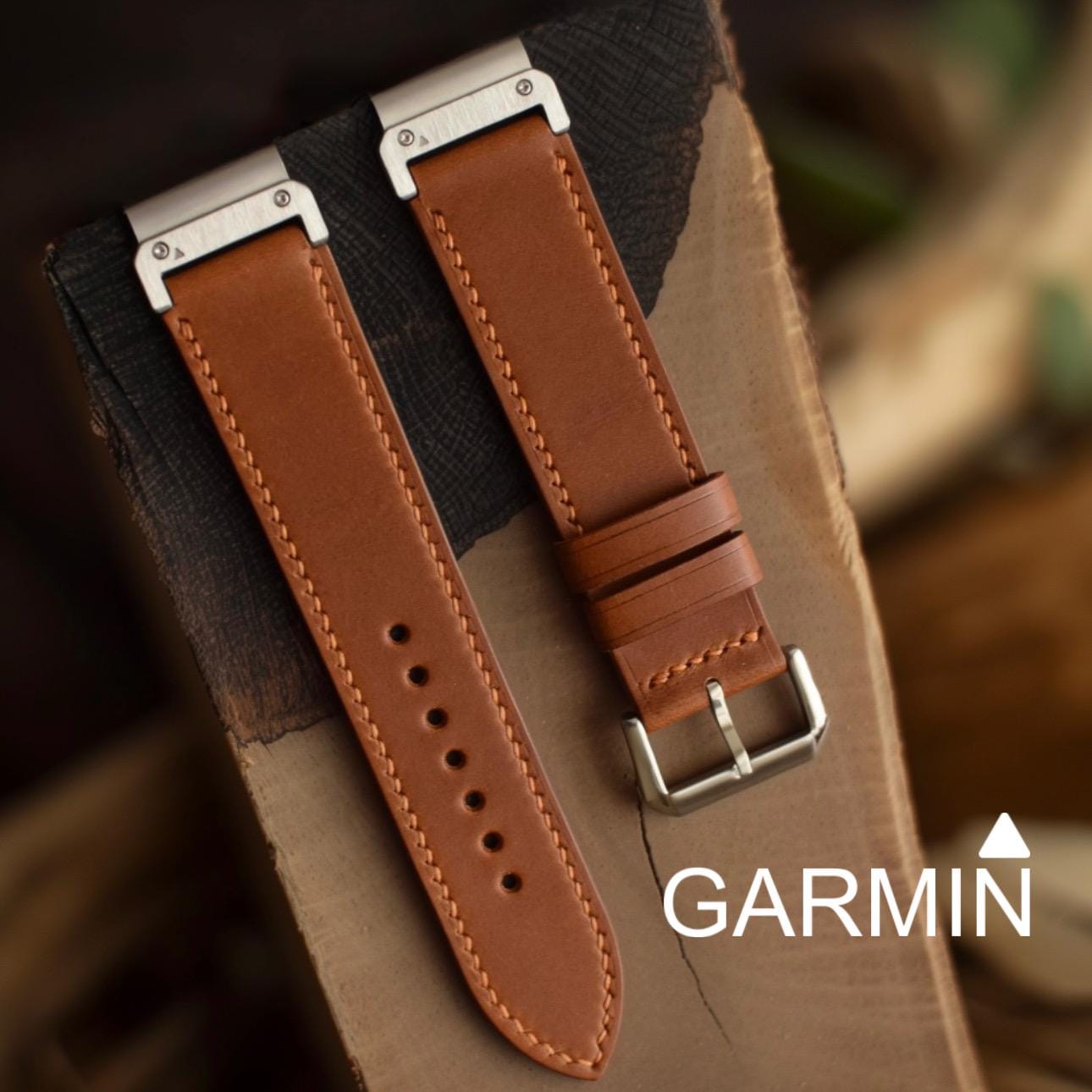 Cinturino in pelle per orologio Garmin, cinturino personalizzato Garmin QwikFit / Fenix 5, 6, 7, 8, cinturino nero, cinturino marrone, un regalo perso