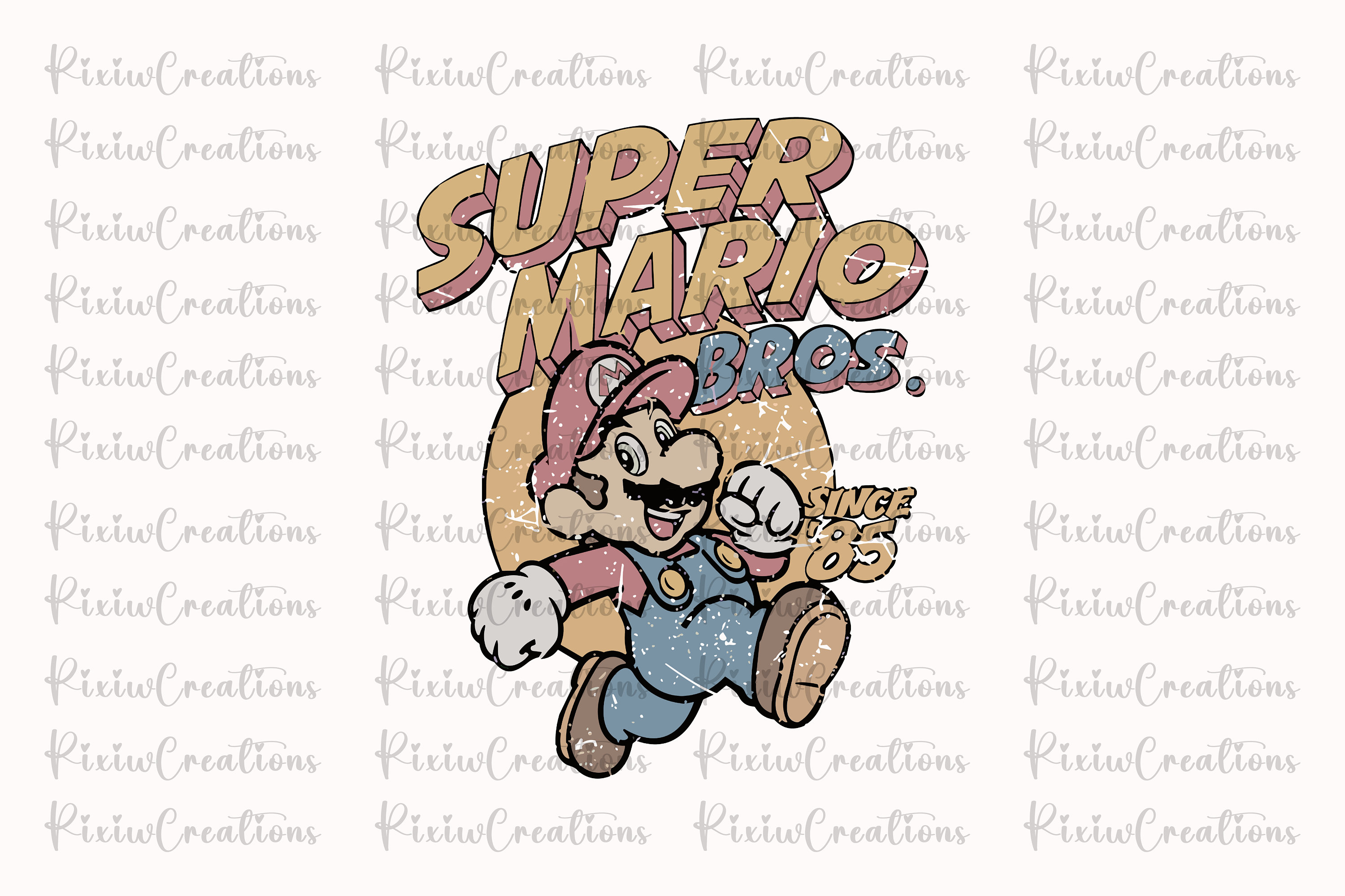 Super Mario Since 85 Retro Png, Clipart di Super Mario, Mario Png stampabile, Mario digitale, Super Mario Design Png, Super Mario Svg