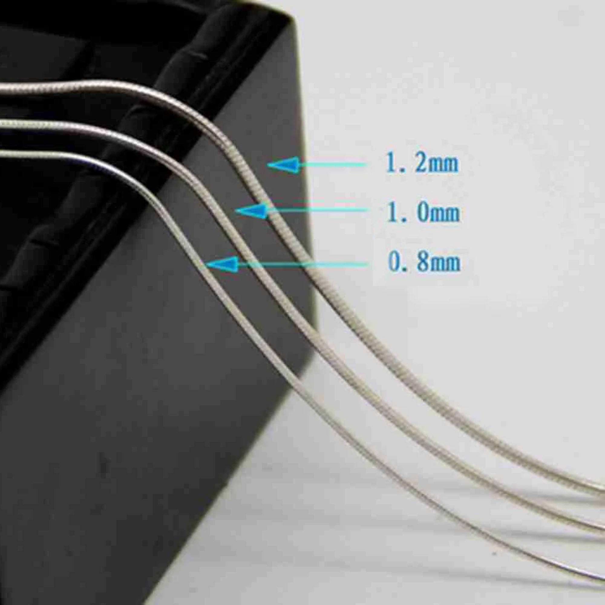 Catena a serpente in argento Sterling, catena a serpente in argento 925 per la creazione di gioielli, catena a serpente grezza per collana e bracciale