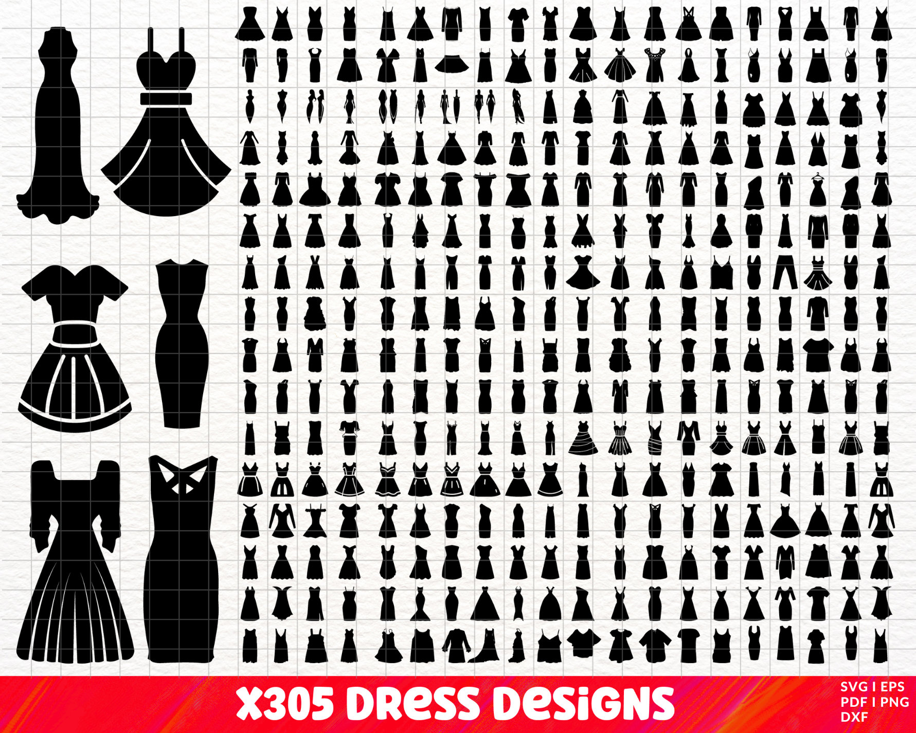 Abito da sposa SVG, Abito PNG Bundle, Abiti Clipart, Abito SVG Taglia file per Cricut, Abito da sposa Svg, Moda Donna SVG, Damigella D'onore Svg