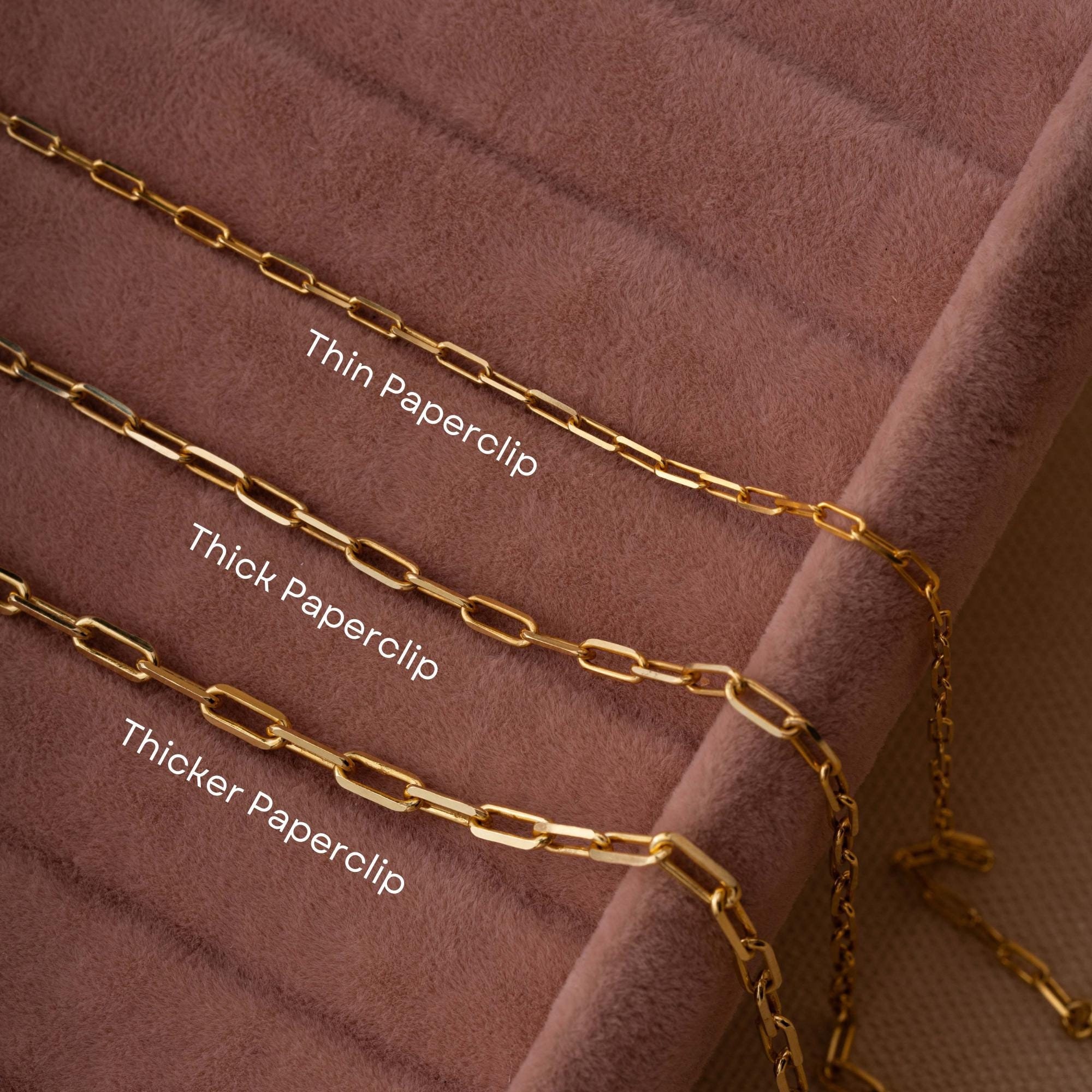 Collana a catena con graffetta in oro 14K, collana a catena a maglie, collana a catena in oro, collana a graffetta, catena a strati, collana a catena