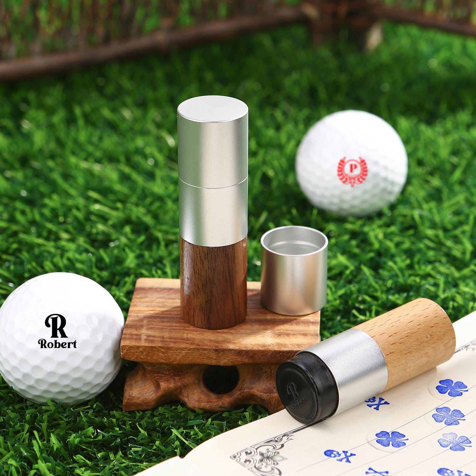Timbro per pallina da golf, timbro per golf, idea regalo timbro per golf, timbro personalizzato per golf, palline da golf personalizzate, regali per g