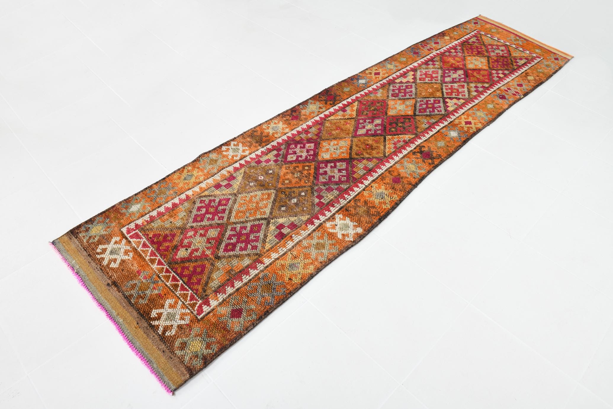 TAPPETO TURCO VINTAGE 3x10, Tappeto da corridoio 3x10, Tappeto 3x10, Tappeto di lana fatto a mano, Tappeto turco 3x10, Tappeto vintage 3x10, Tappeto d