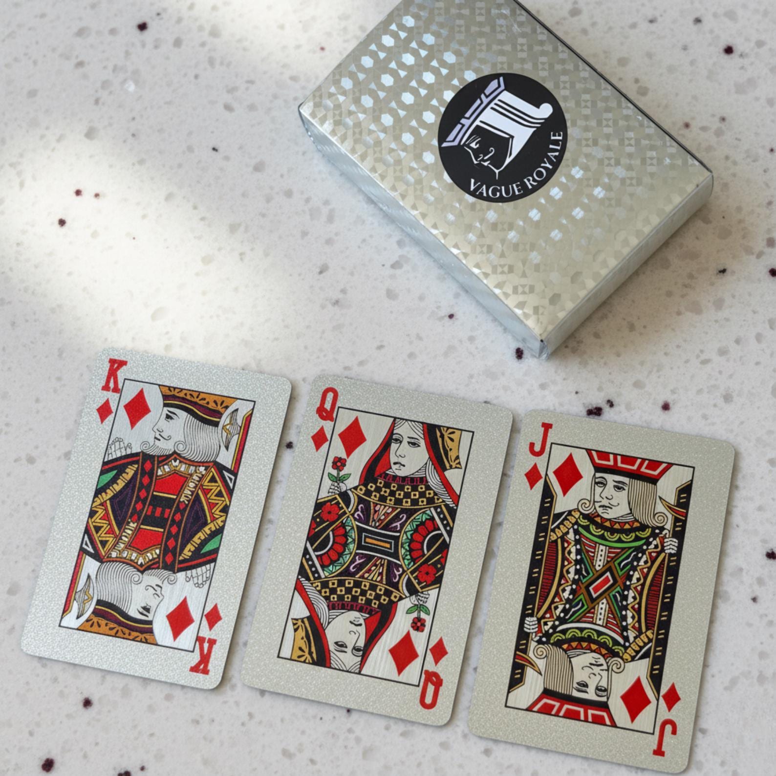Carte da gioco di lusso in argento impermeabili, carte da poker, carte per trucchi di magia, mazzo di carte | 54 carte, morbide, lucide, PVC, regalo