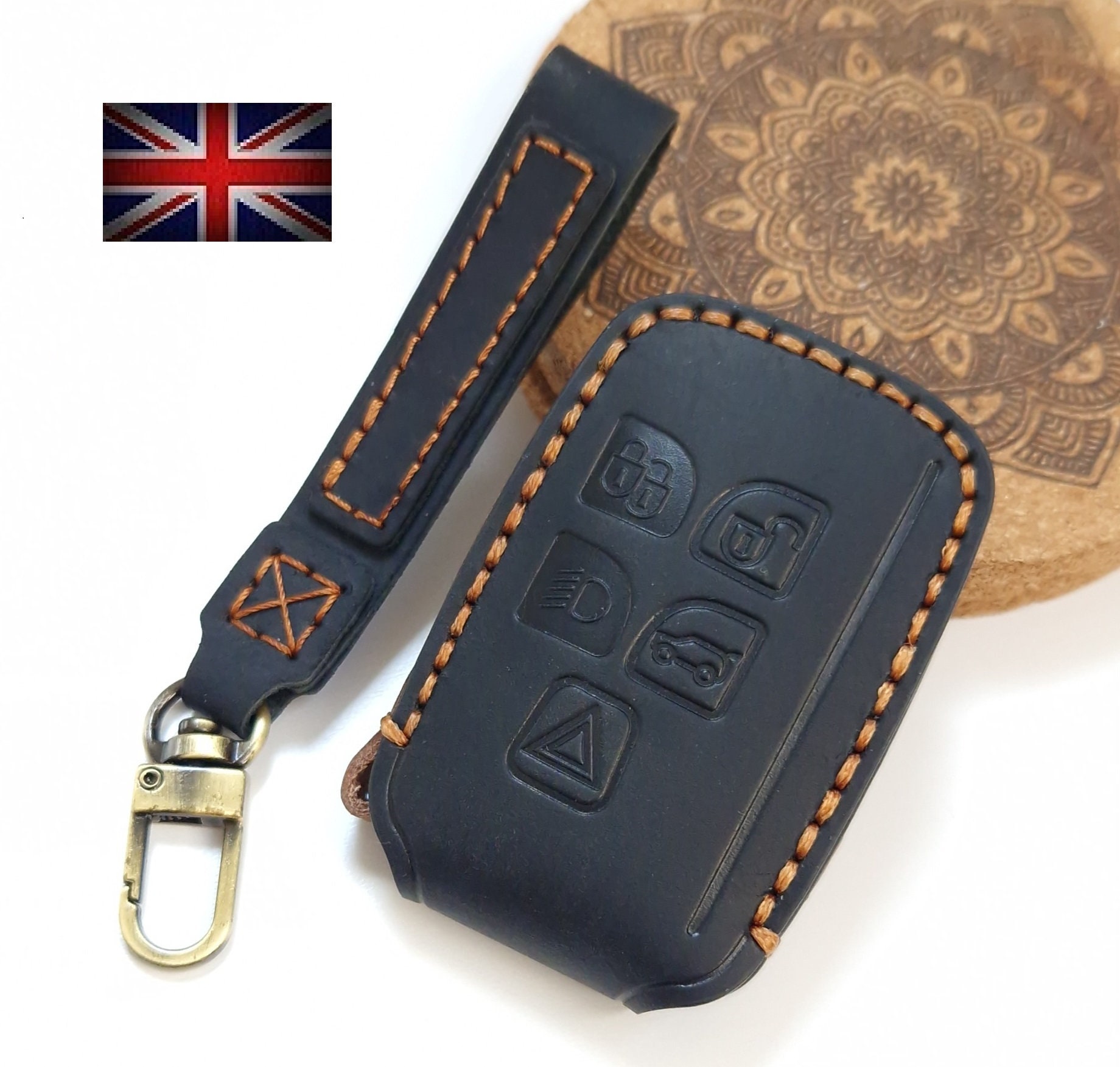 Custodia per chiave in pelle per JAGUAR F-type xk xkr xf xfr xj xjl se xe Smart Key Case Keyless Entry Land Rover 10