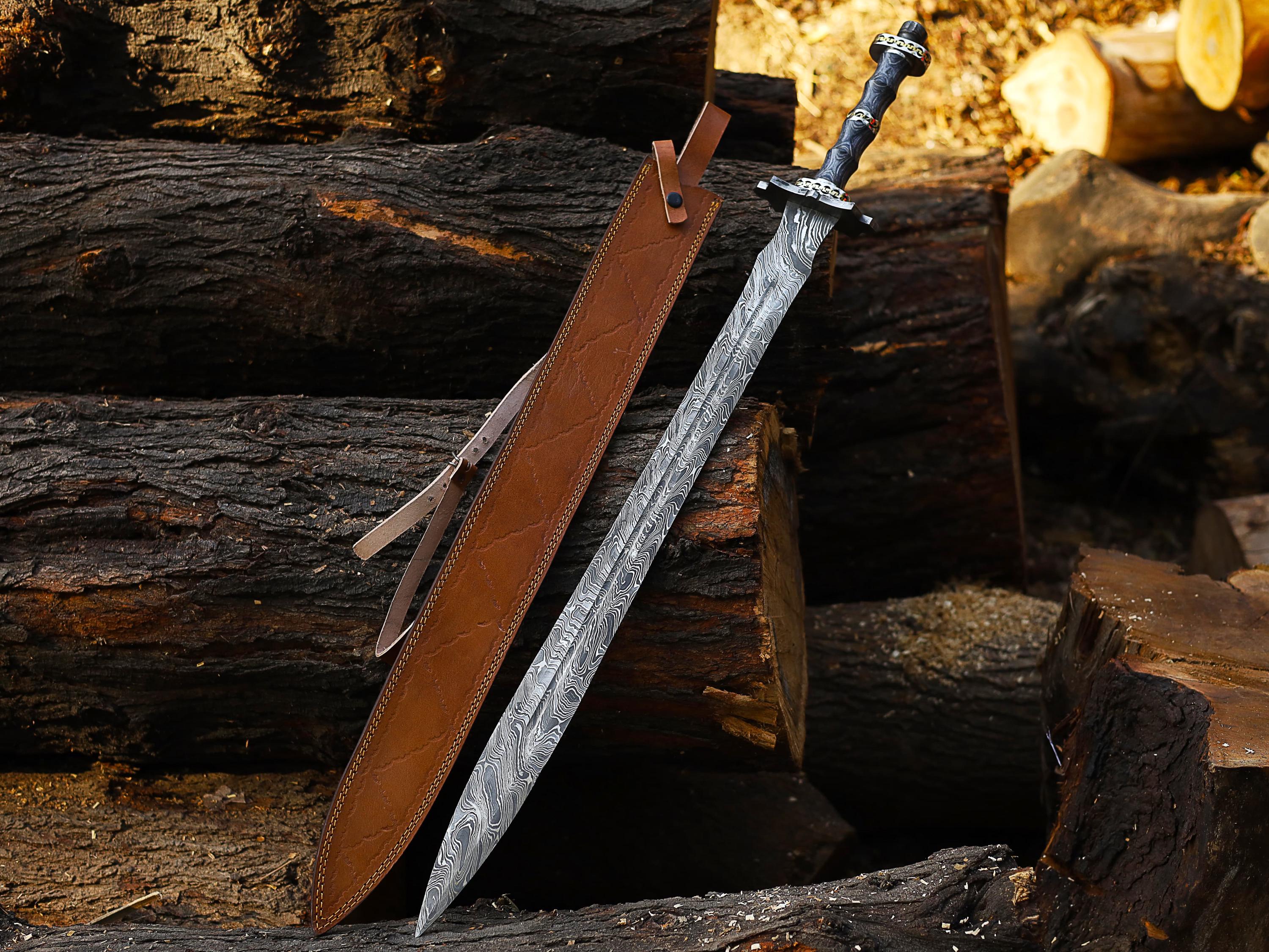 Spada di Damasco / Spada vichinga / Spada medievale fatta a mano / Spada romana / Spada autentica personalizzata / Regalo per lo sposo / Regalo di com
