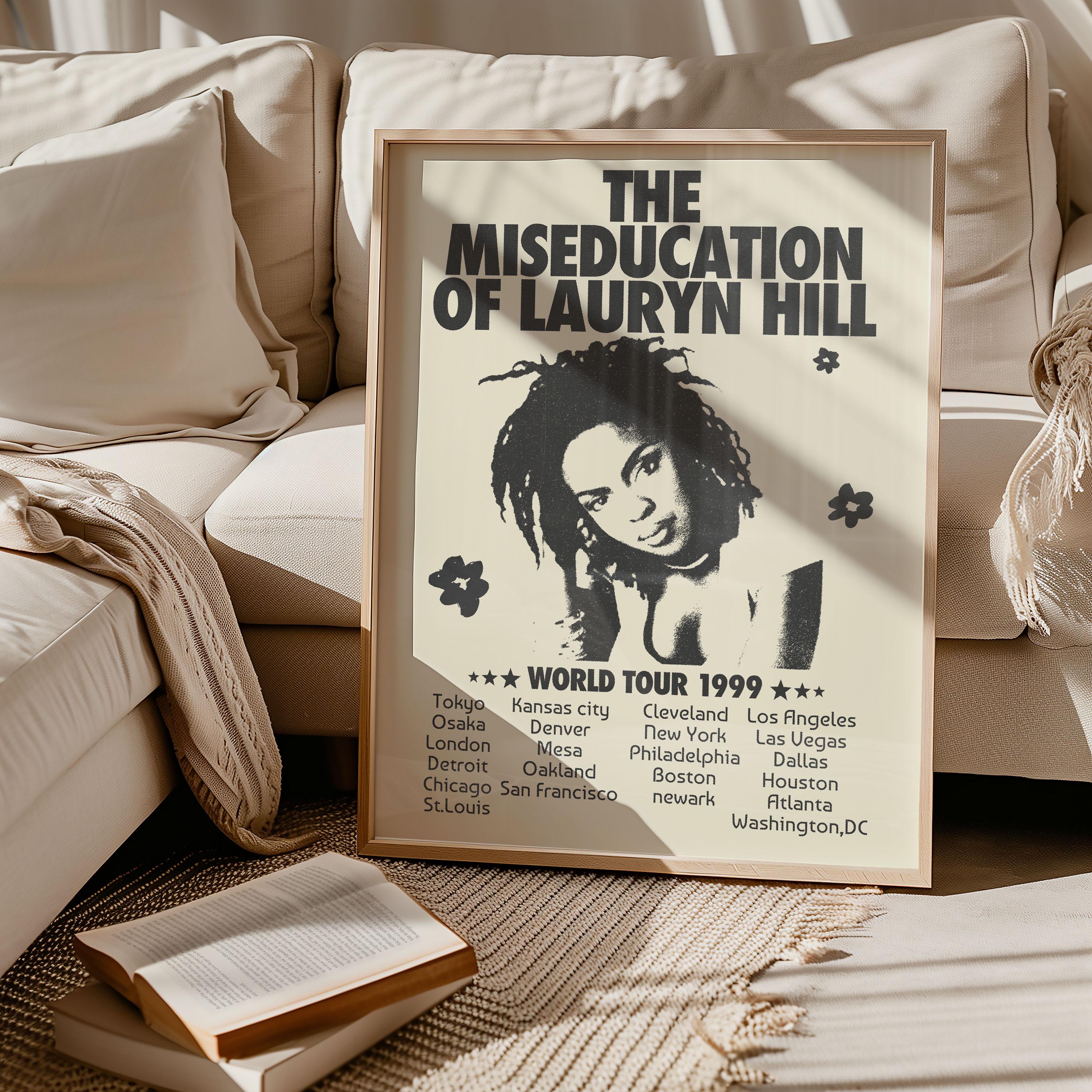 Poster verticali opachi vintage di Lauryn Hill, poster musicale, arte murale retrò, decorazioni musicali