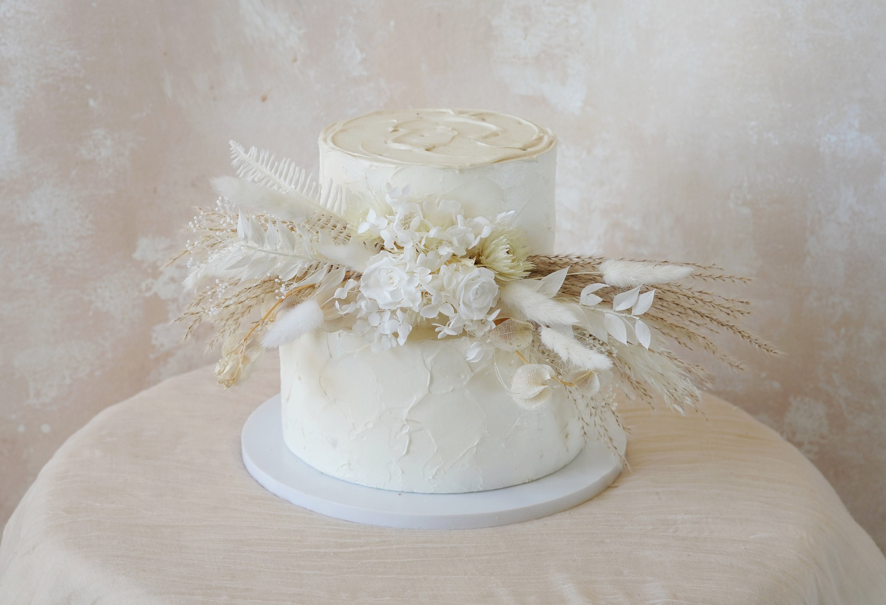 Topper per torta con fiori di paglia naturale, topper per torta con fiori secchi, topper per torta con fiori secchi, topper per torta con fiori secchi