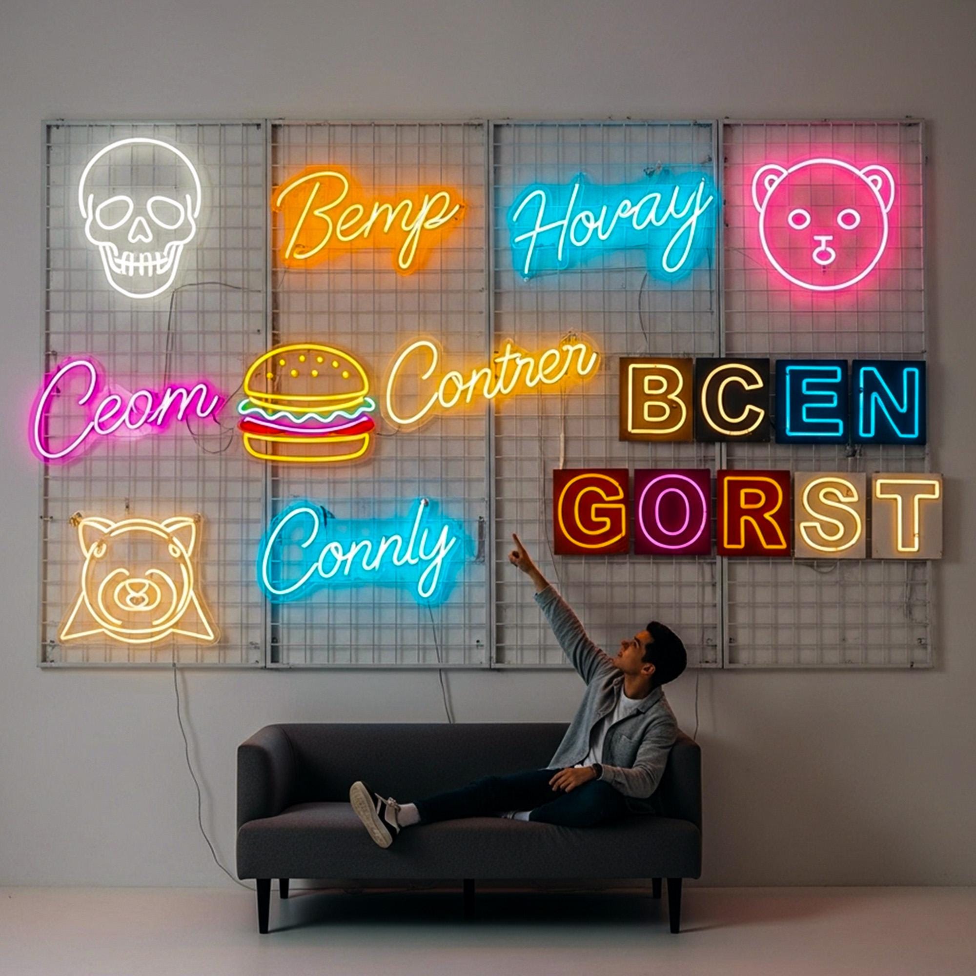 Insegna a LED con logo aziendale, insegna al neon personalizzata, insegne al neon, insegna con logo aziendale, insegna con logo personalizzato, insegn