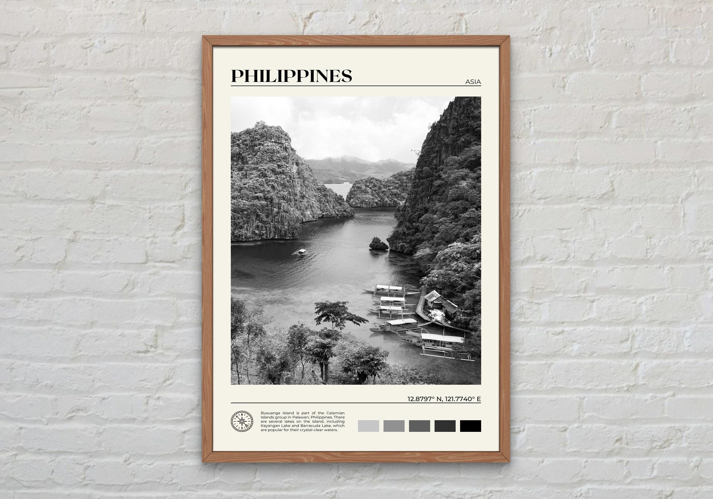 Bianco e nero, stampa Filippine, arte Filippine, poster Filippine, foto Filippine, stampa poster Filippine, decorazioni Filippine
