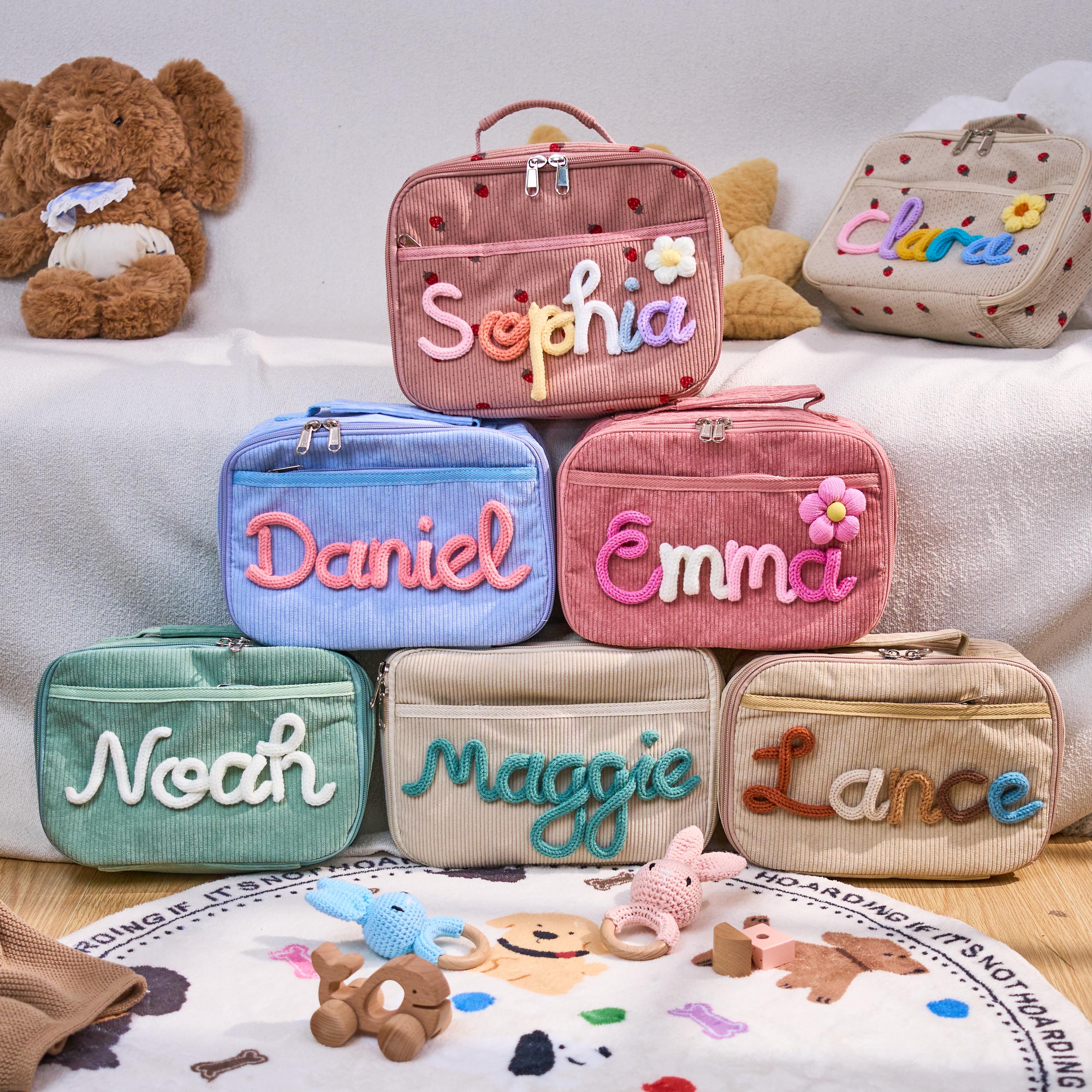 Borsa per il pranzo personalizzata per bambini / Borsa per il pranzo scolastico / Borsa per il pranzo personalizzata fatta a mano per bambini / Borsa