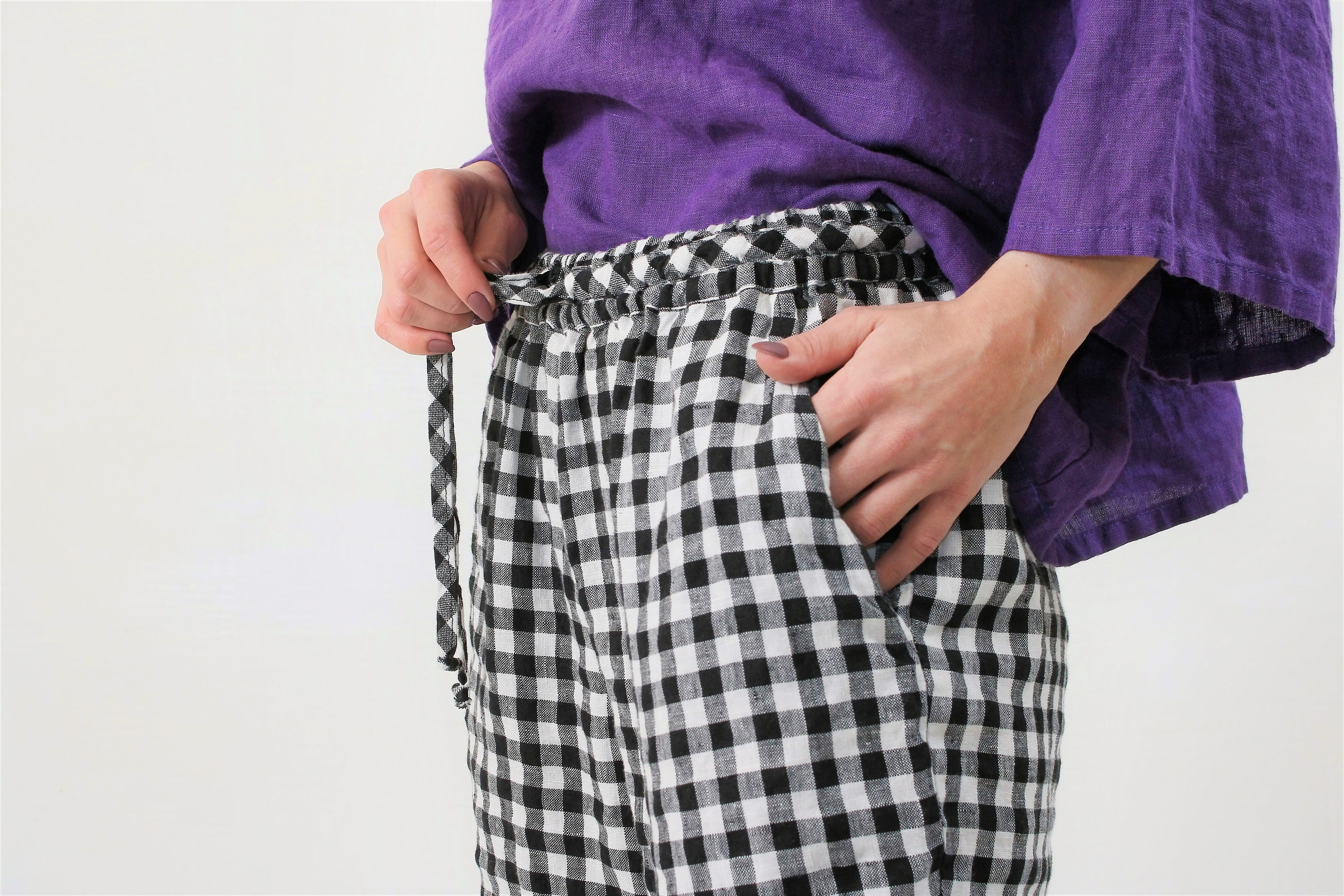 Pantaloni di lino, Pantaloni di lino, Pantaloni da donna, Pantaloni da donna, Pantaloni, Pantaloni da spiaggia, Pantaloni da donna, Pantaloni taglie f