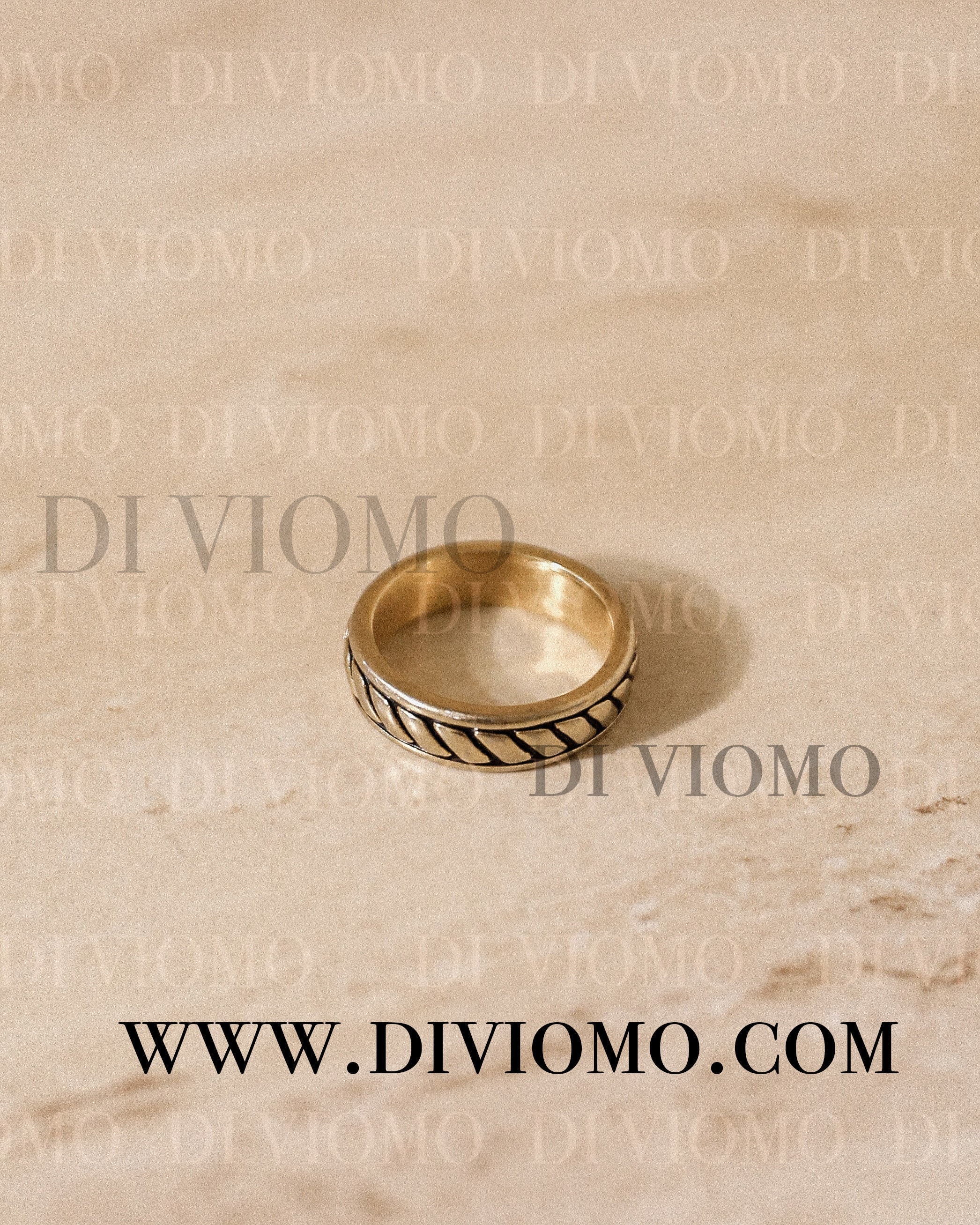 Anello a fascia in oro 18k, anello in oro da uomo, anello a fascia in oro da uomo, anello in corda d'oro da uomo, acciaio inossidabile, anello imperme