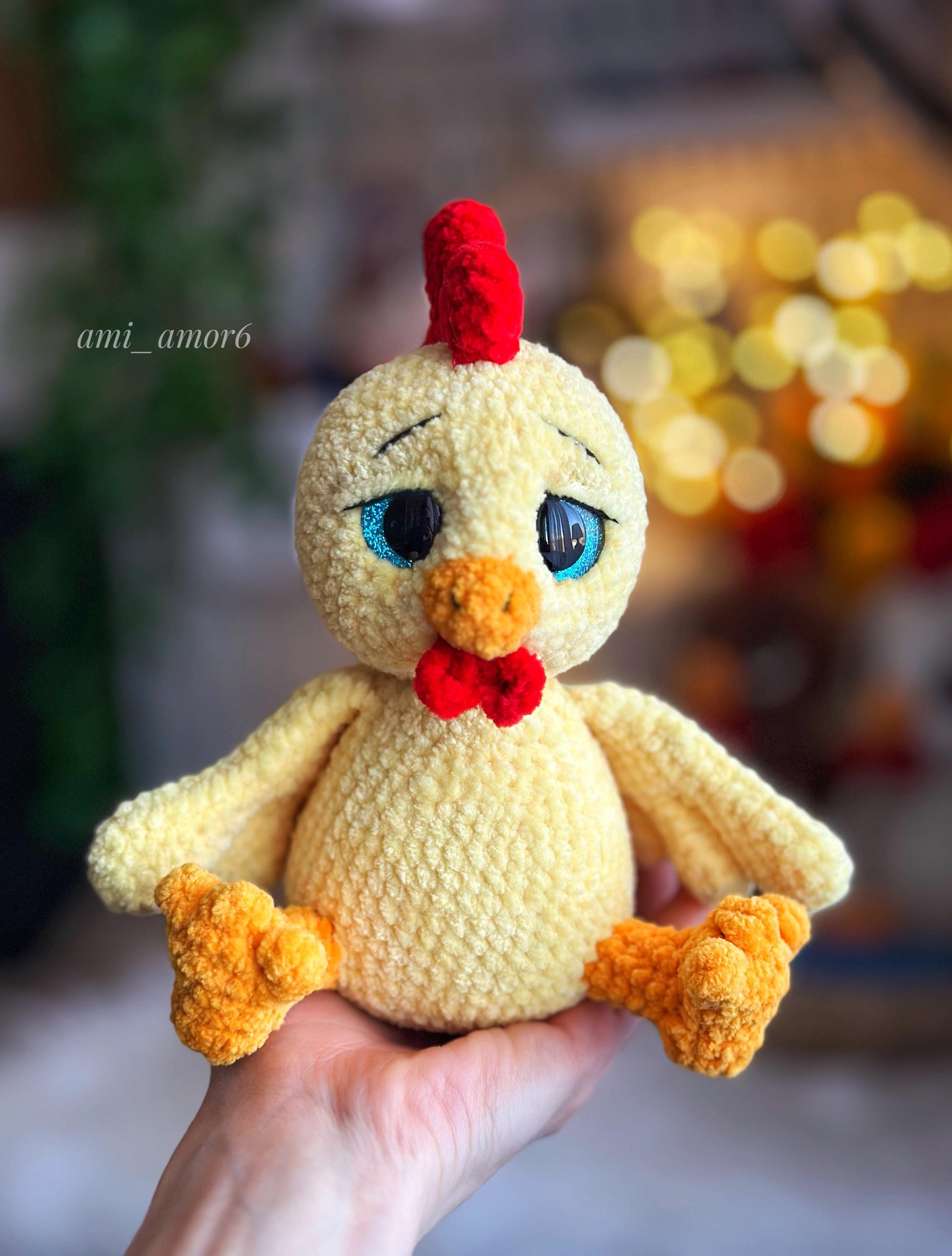 Schema per pollo all'uncinetto, schema per gallina all'uncinetto, amigurumi all'uncinetto, uncinetto pasquale, schema per peluche, PDF in inglese, tut