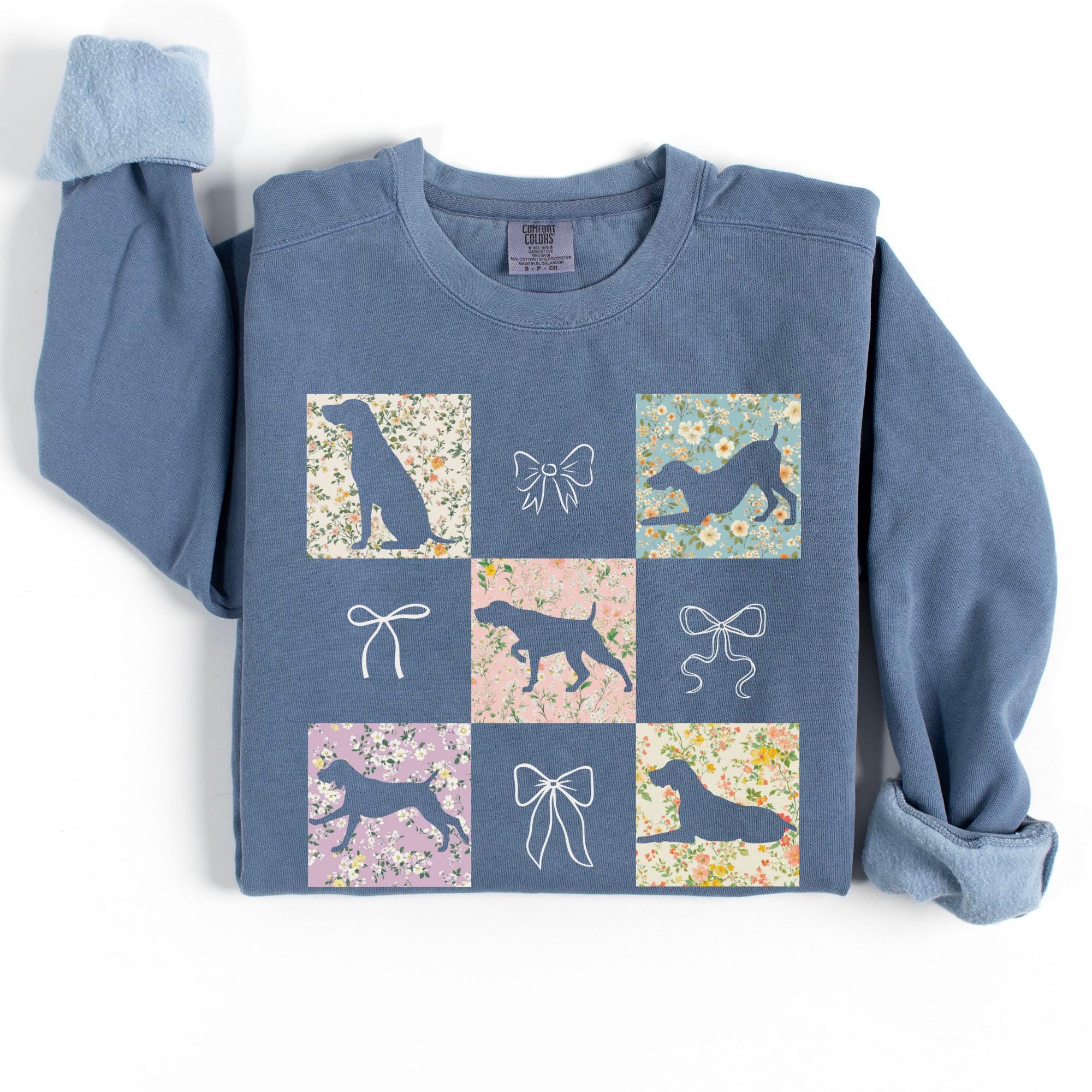 Felpa Comfort Colors con cane da caccia tedesco a pelo corto, girocollo Coquette GSP con cane da caccia tedesco, maglietta Bow Mama con cane da cacci