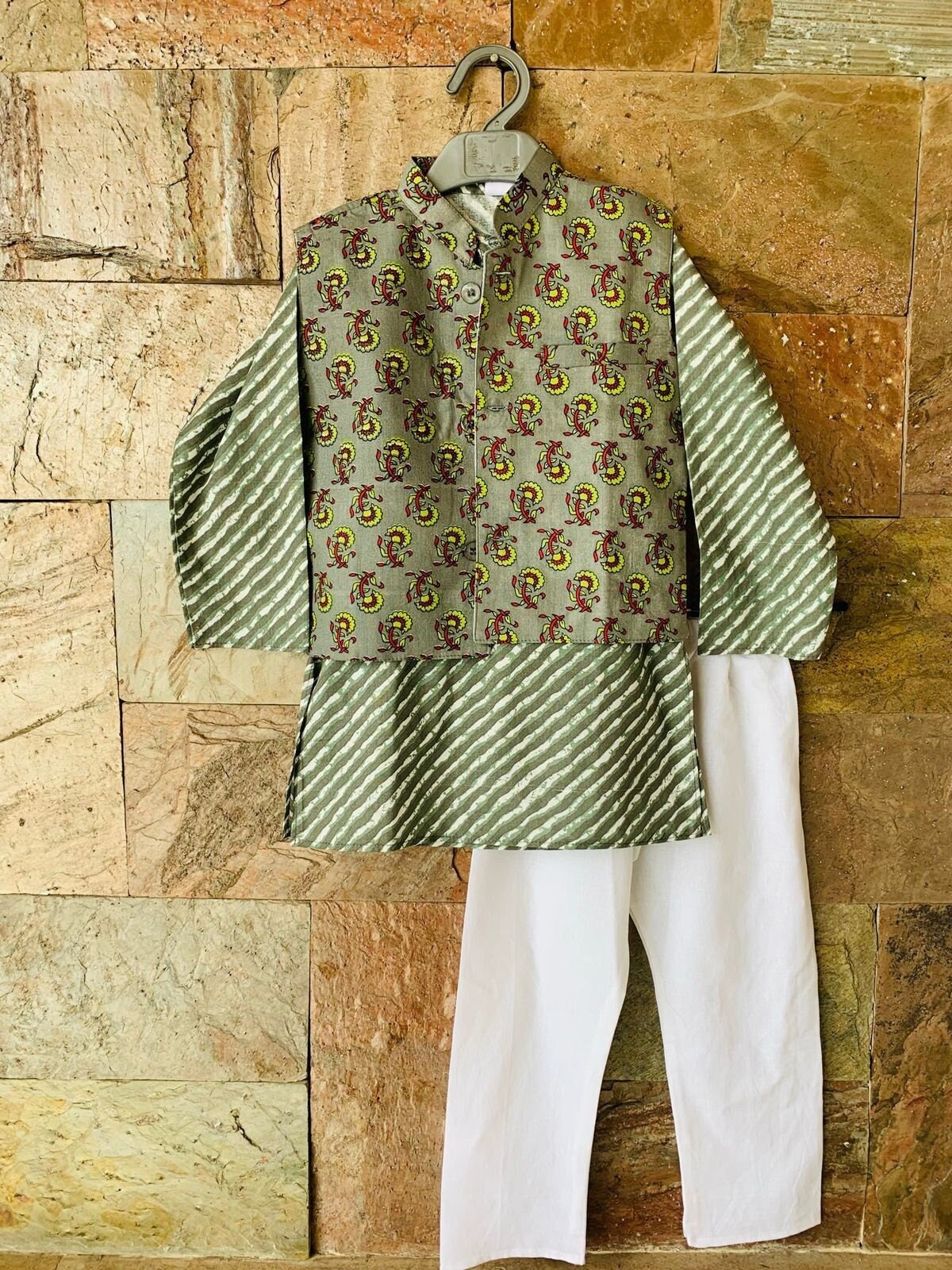 Kurta per ragazzi/Kurta Dhoti per ragazzi/Set pigiama Kurta/Abbigliamento etnico indiano/Kurta per ragazzi/Sherwani/Set kurta/Kurta pigiama gilet capp