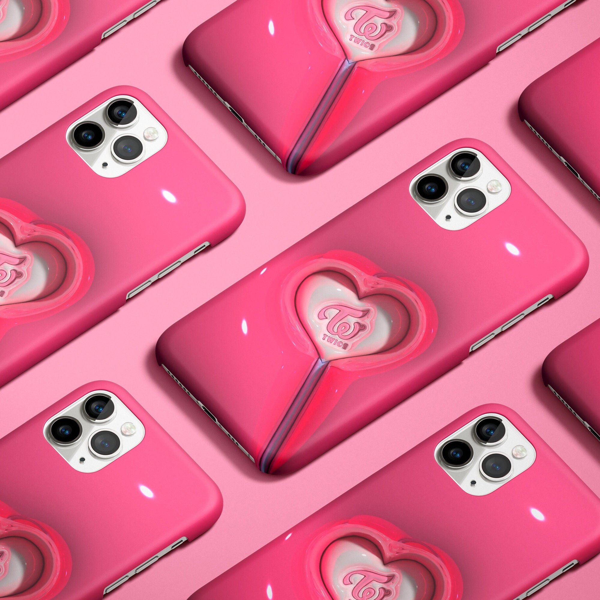 Custodia per telefono Twice Custodia per telefono Kpop Custodia per telefono Lollipop a forma di cuore Custodia per telefono K-pop Custodia per telefo