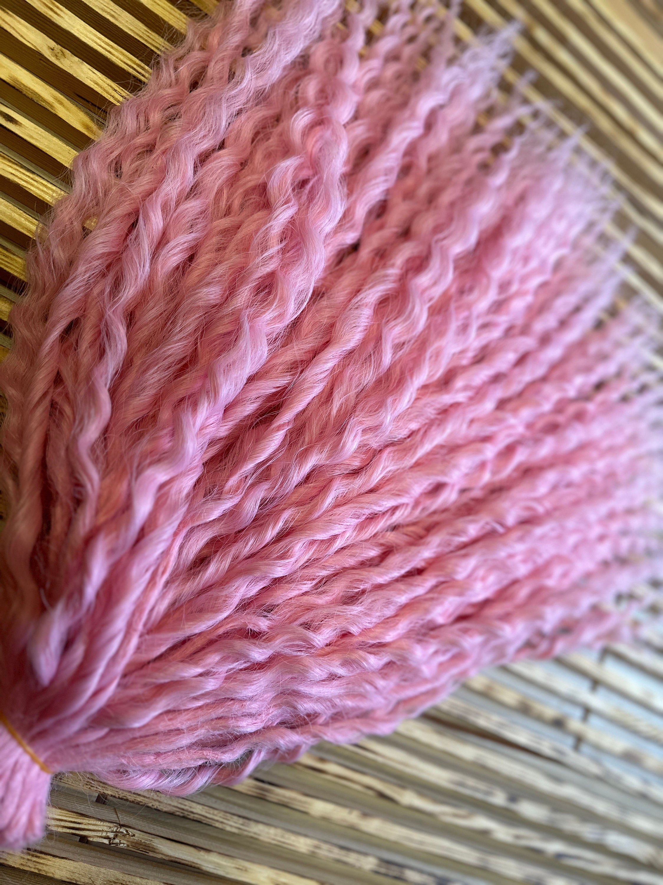 Dreadlocks ricci rosa Dreadlocks sintetici all'uncinetto estensibili rosa Boho DE Dreadlocks ricci a doppia estremità rosa chiaro dreadlocks rosa chia