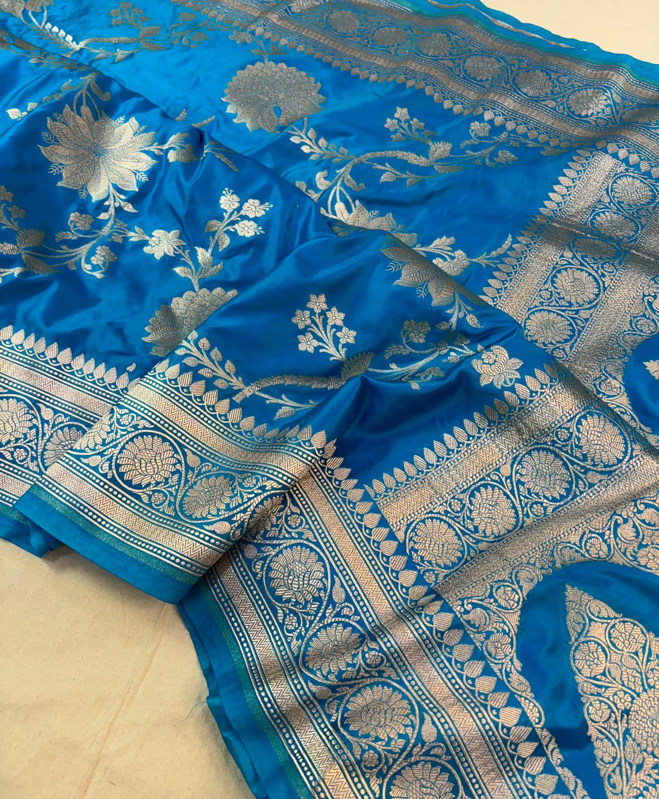 Saree in seta Mashru / Saree in seta indiana / Saree da sposa / Saree con design Zari