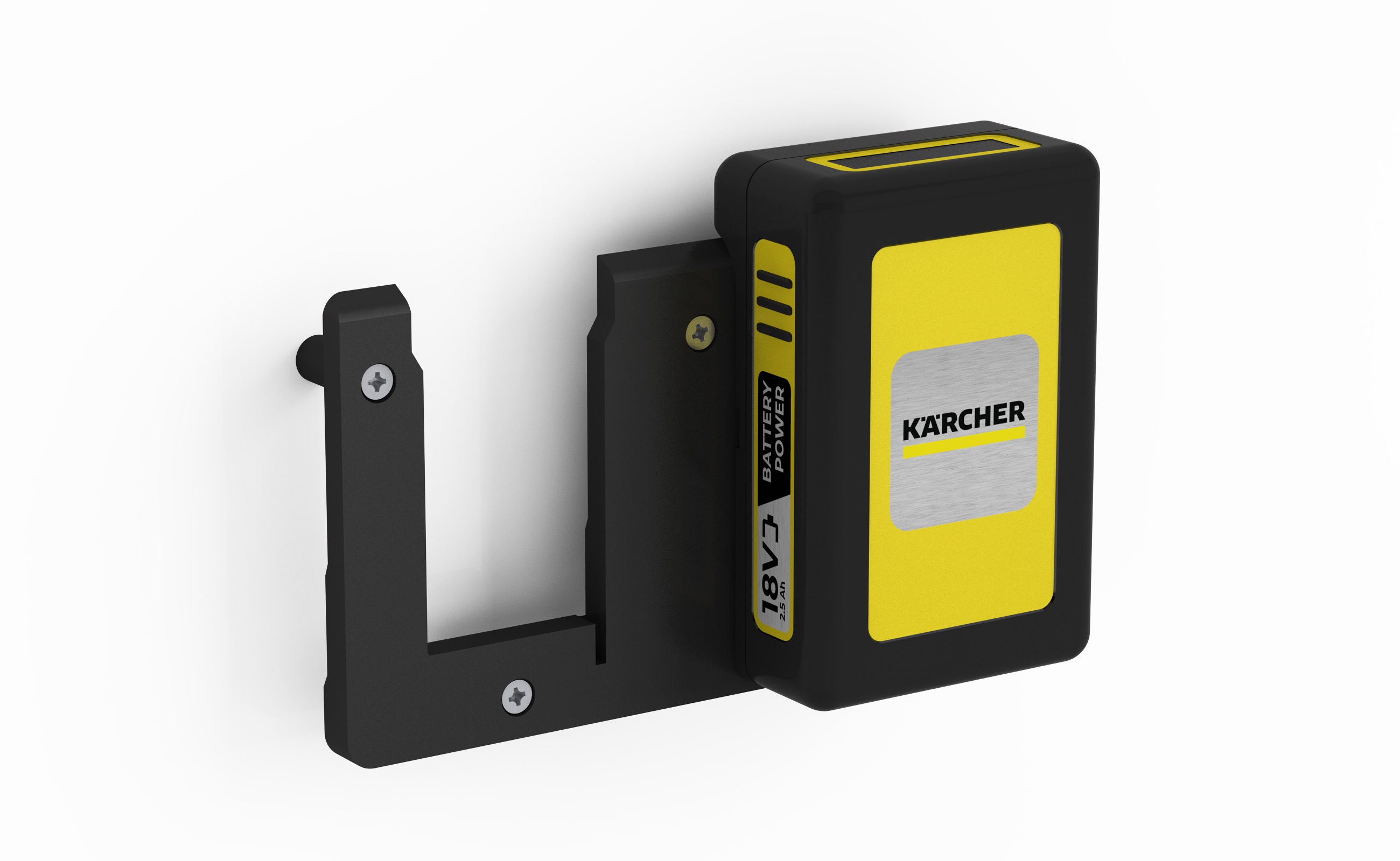 Supporto da parete per batteria adatto per 2 batterie Kärcher 18 V / 36 V / supporto per batteria supporto da parete (2 batterie) con viti e tasselli