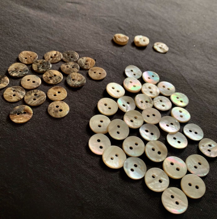 48 pezzi bottoni in madreperla - bottoni da cucire in madreperla - bottoni rotondi con due fori - artigianato 9 mm 10 mm 11,5 mm 12,5 15 18 20 23 25 3