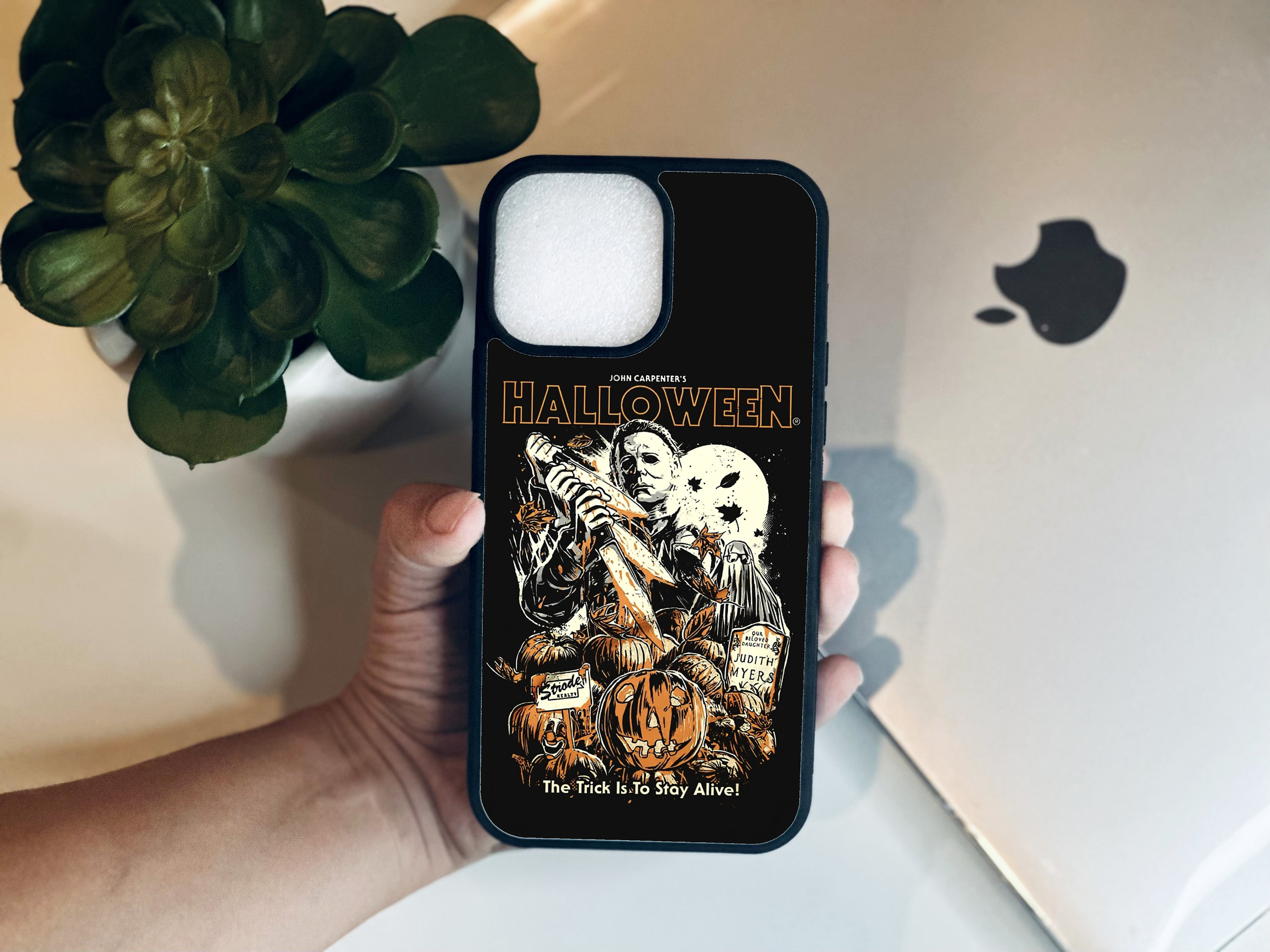 VINTAGE MICHAEL MYERS Custodia per telefono Halloween / Custodia per telefono horror / Custodia per telefono spettrale / Custodia per iPhone 14/13/12/