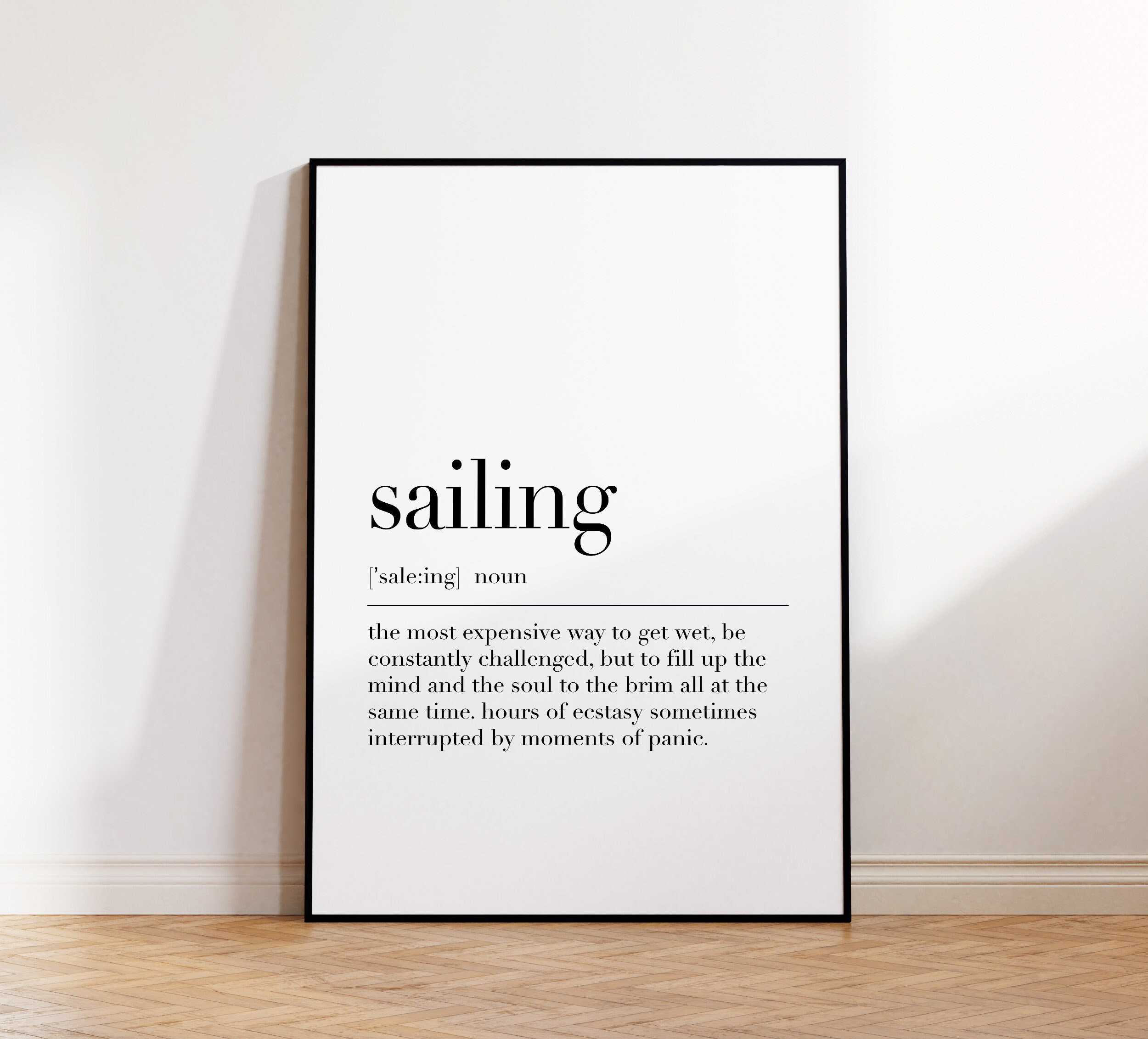 Vela, Stampa sulla vela, Poster sulla vela, Poster con citazione sulla vela, Decorazione murale sulla vela, Stampa sulla definizione di vela, Regalo s