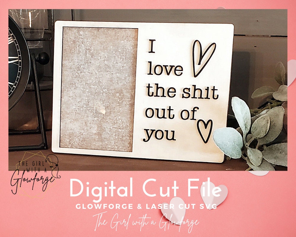 File Glowforge / File SVG Laser / San Valentino SVG / Cornice Laser / Cornice Foto SVG / File Taglio Laser / Regalo di San Valentino / File Glowforge