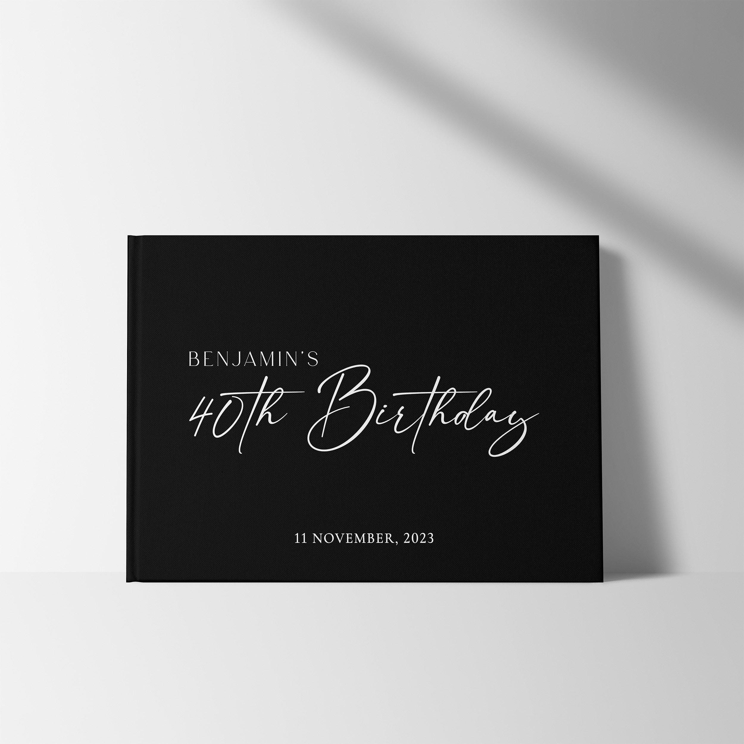 Libro degli ospiti di compleanno / Regalo di compleanno / 40o compleanno / Libro degli ospiti / Libro degli ospiti in lino / 50o compleanno / 60o comp