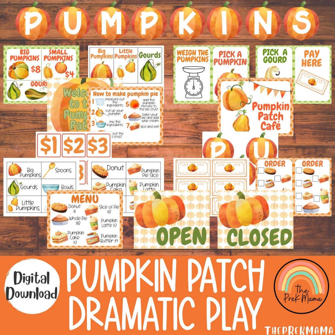 Gioco drammatico con Pumpkin Patch, Gioco di finzione, Gioco drammatico in classe, Gioco drammatico in casa, Sala giochi, Gioco al ristorante, Arredam