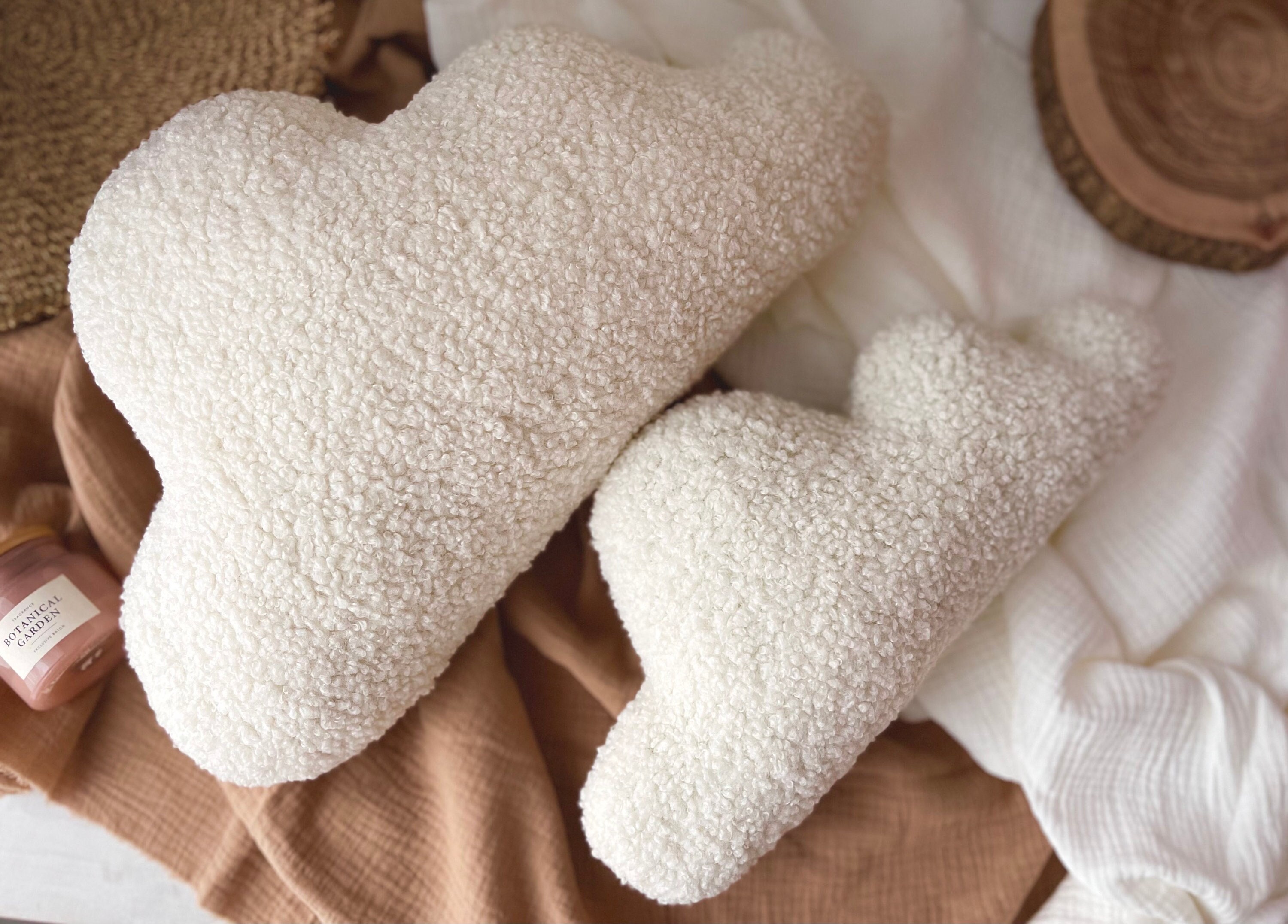 Cuscino a forma di nuvola / Cuscino per bambini / SALDI SET 10% / Cuscino a forma di nuvola con orsetto / Decorazioni per la cameretta dei bambini / D