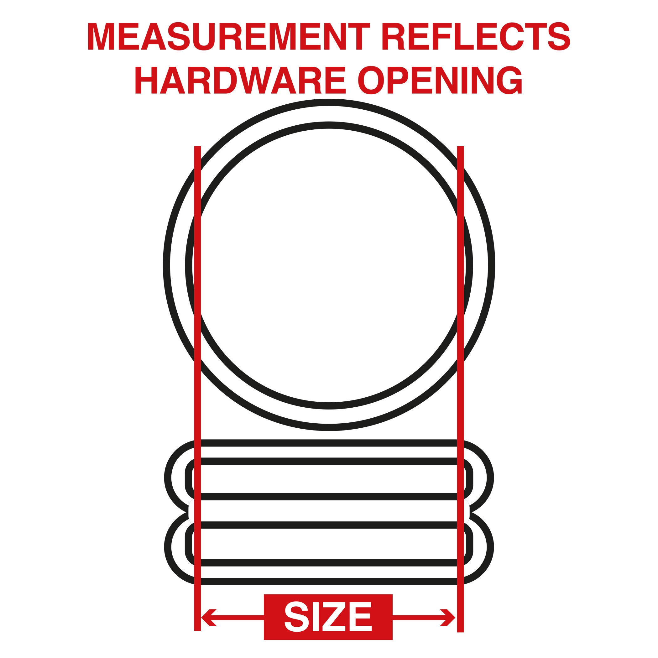 "Set di 2 anelli o 2 cursori in oro: 1/4\"/6 mm, 3/8\"/10 mm, 1/2\"/12 mm, 5/8\"/15 mm, 3/4\"/20 mm, 1\" (25 mm)"