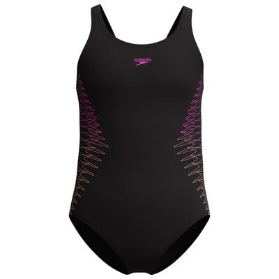 Speedo - Kid's Placmement Muscleback - Badeanzug Gr 128 schwarz Image