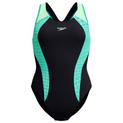 Speedo - Women's Placement Laneback - Badeanzug Gr 36 schwarz Image