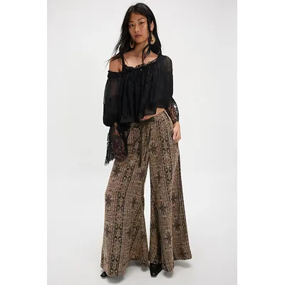 Dahlia Wide-Leg Pants at Free People in Original Combo, Size: US 4
