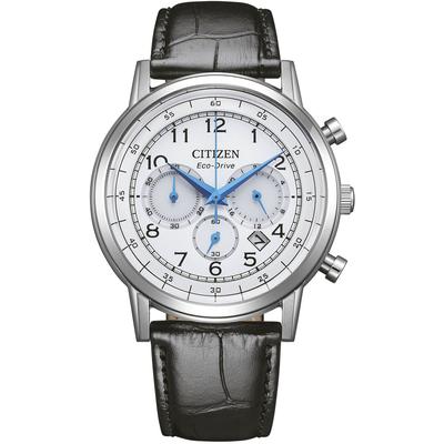 Chronograph CITIZEN, schwarz, Armbanduhren, Herren, Armbanduhr, Solar, Herrenuhr, Edelstahlarmband, Datum, Stoppfunktion Image
