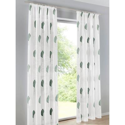 Gardine HEINE HOME Gr. 1, grün (salbei), B:140cm H:145cm, Polyester, Gardinen Image