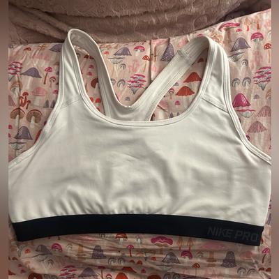 Nike Intimates & Sleepwear | White Nike Pro Dri Fit Sports Bra Compression | Color: Black/White | Size: L
