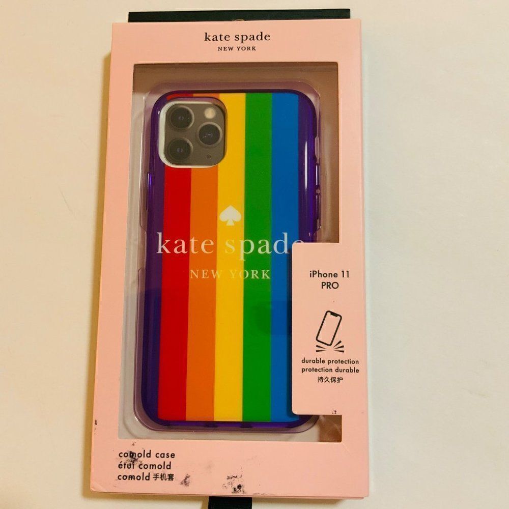 Kate Spade Cell Phones & Accessories | Kate Spade Rainbow Stripe Iphone 11 Pro Phone Case New | Color: Blue/Green | Size: Os