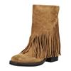 Bikerboots STEVE MADDEN "STEVE MADDEN Stiefelette Veloursleder", Damen, Gr. 41, braun (chestnut), Veloursleder, casual, Schuhe