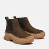Chelseaboots TIMBERLAND "ROXIE LANEMID CHELSEA BOOT", Damen, Gr. 37, braun (schwarz braun nubuck), Leder, sportlich, Schuhe, Stiefelette, Winterschuhe, Ankle Boots