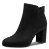 Stiefelette TAMARIS, Damen, Gr. 35, schwarz, Textil, unifarben, Veloursleder, elegant, Schuhe, Blockabsatz, Abendschuh, Festtagsschuh in veganer Verarbeitung