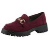 Loafer ANISTON SHOES, Damen, Gr. 38, rot (bordeaux), Velourslederimitat, modisch, Schuhe, Slipper, Halbschuh mit Bequemweite G (=weit) - NEUE KOLLEKTION