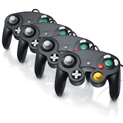 CSL 2x Nintendo-Controller, Gamepad für Nintendo GameCube / Wii Vibrationseffekte / ergonomisch