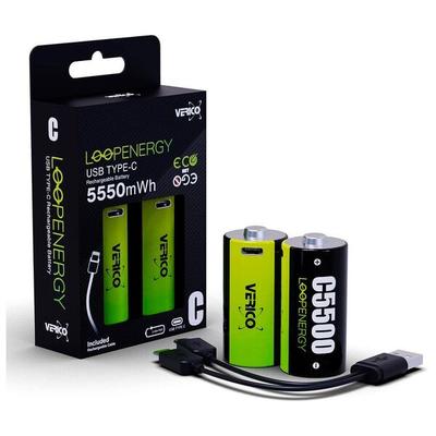 VERICO 2x USB-Akkus mit Ladekabel »LoopEnergy Baby C« Baby C Image