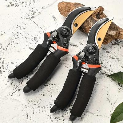 Heavy-Duty SK5 Steel Pruning Shears – Strong Branch Cutter for Rough Tree Branches, Garden, Fruit Tree Trimming – Modern Carbon Steel with Comfortable Grip, Durable Tree Pruner for Home Garden and Floral Tools