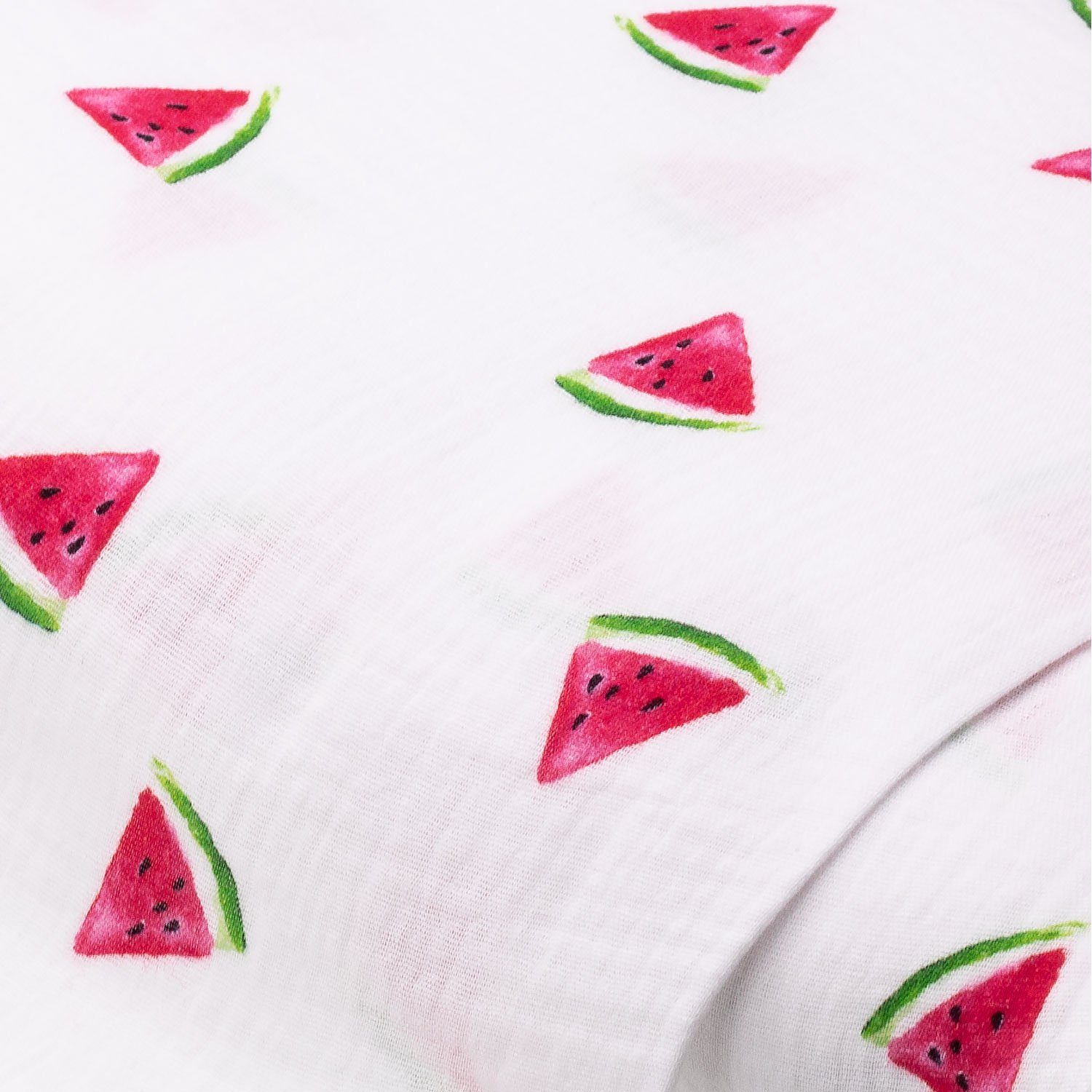 Musselin/Doppel-Gaze Wassermelone, weiß-color Image