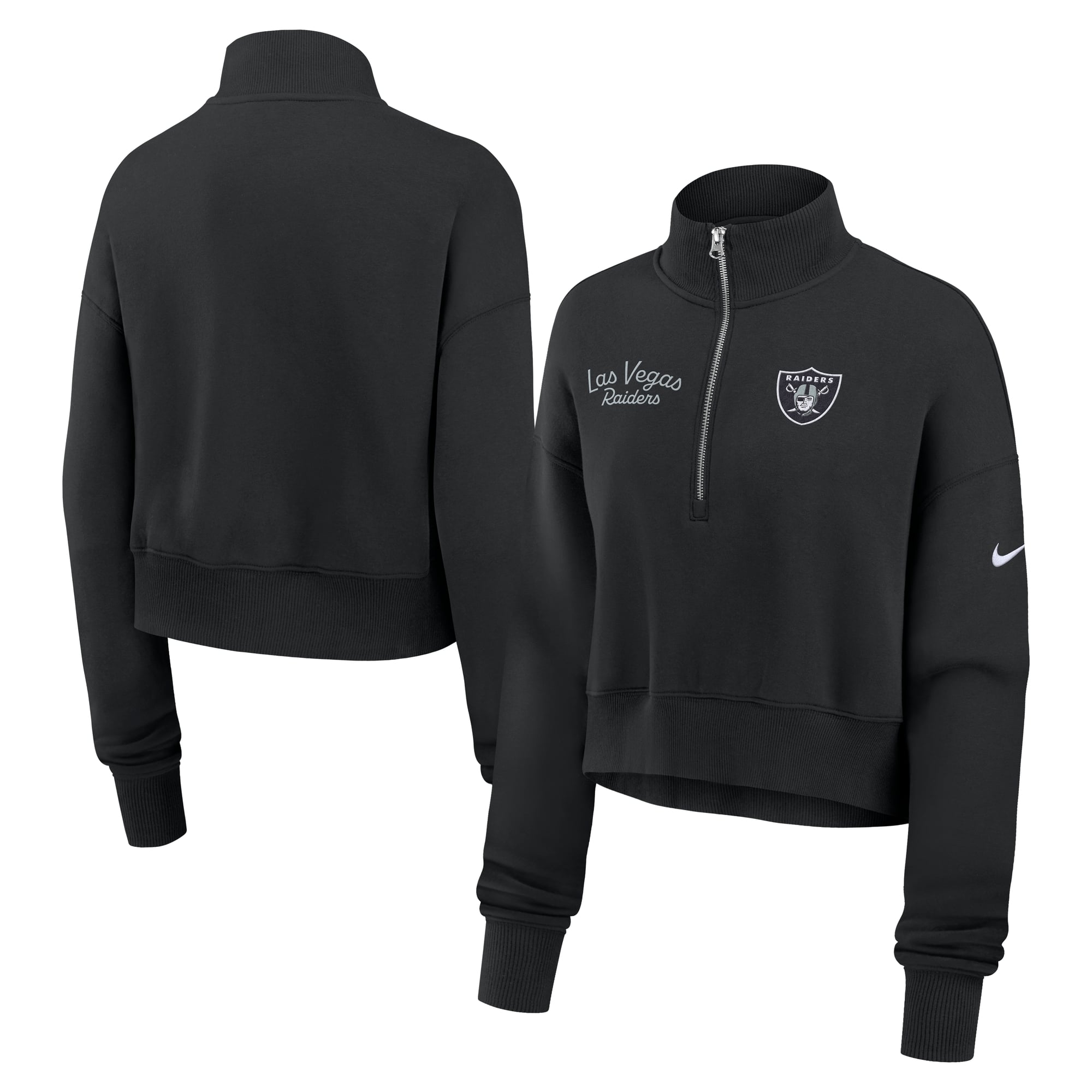 Las Vegas Raiders Nike Phoenix 1/4 Reißverschluss Oberteil - Damen