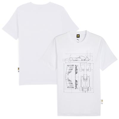 Scuderia Ferrari Auto-Grafik-T-Shirt von Puma – Weiß Image